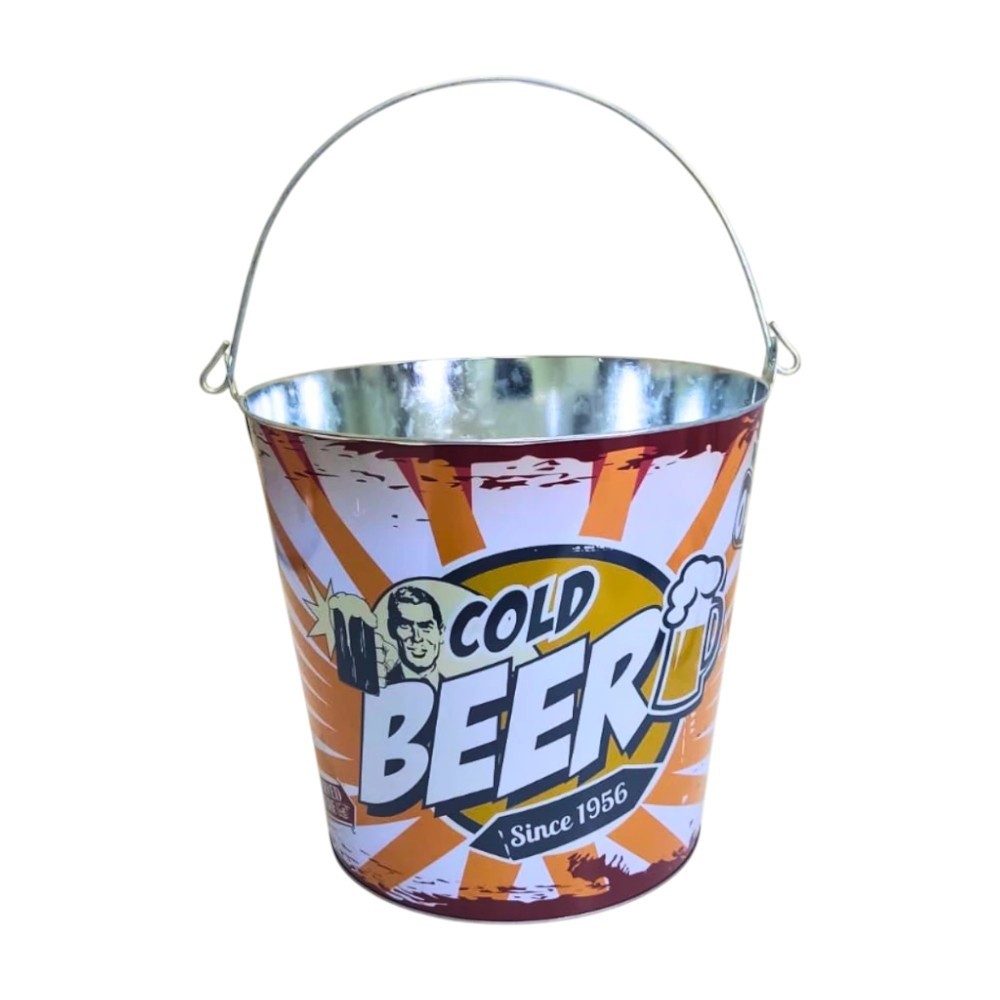 Balde Com Alça De Metal Para Bebidas Cerveja 7 Litros Wincy