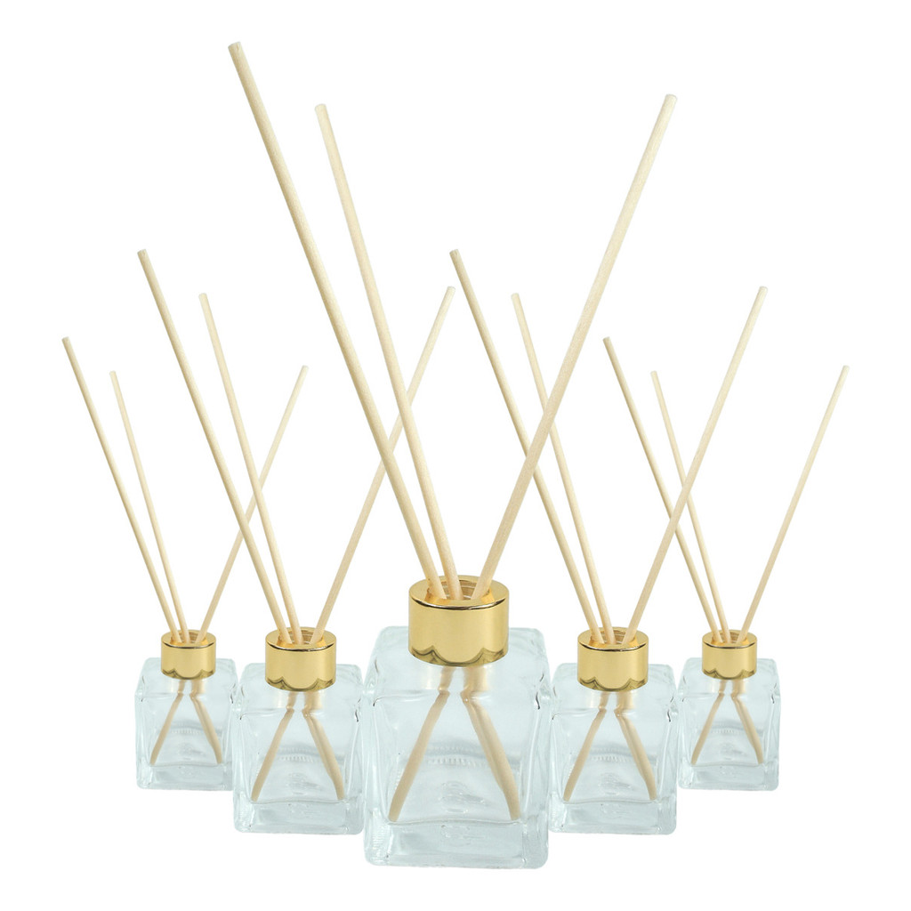 Frasco Cubo 100ml Difusor Aromas Luxo Incolor kit 10 Com Tampa