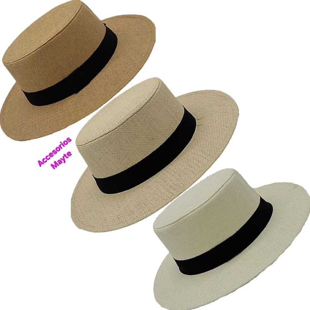Chapeu Praia Paris Moda Feminina Palha Aba Media Palheta