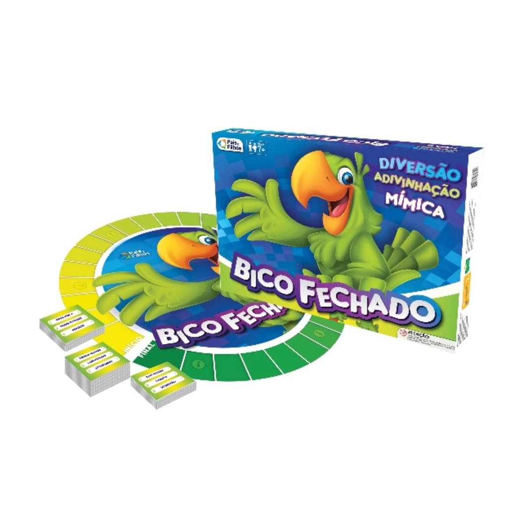 Jogo de Tabuleiro Bico Fechado - Pais e Filhos - 7358-1 em Oferta na Shopee