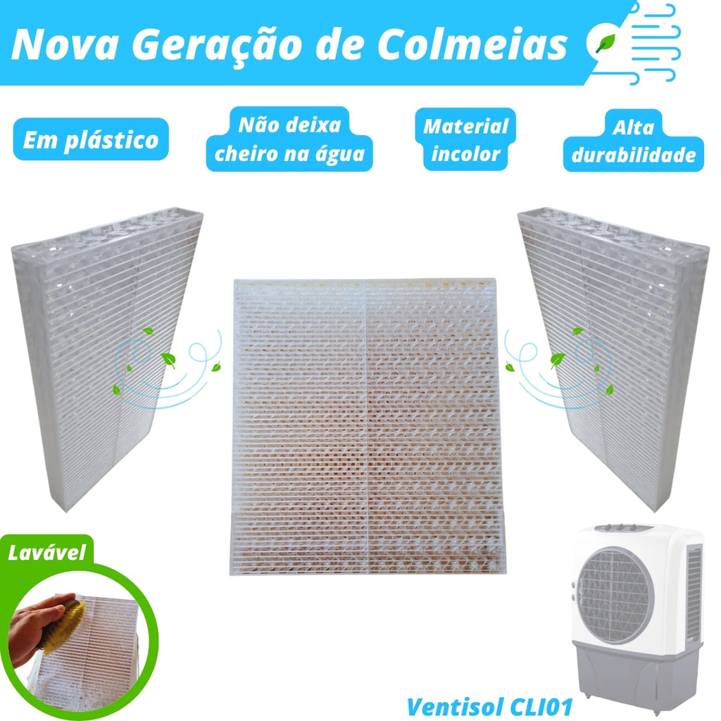 Colmeia Plástica Lavável para Climatizador - Ventisol CLI01