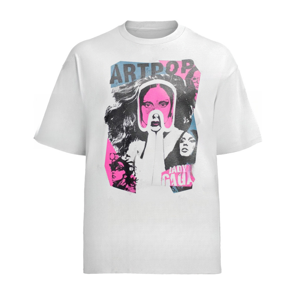 Camiseta Premium em Algodão Puro SISI Camiseta Graphic Tee Tshirt Lady Gaga Artpop