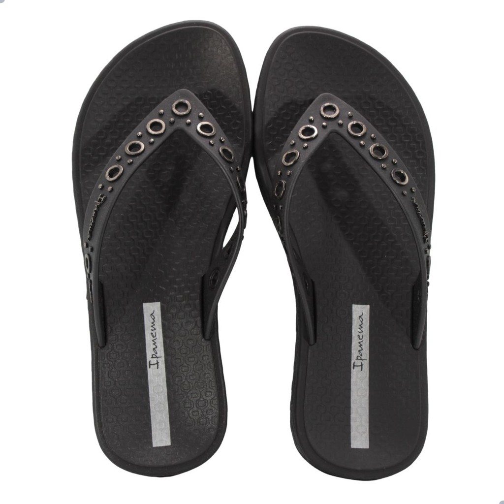 Tamanco Ipanema Luxe Adulto Preto e Prata