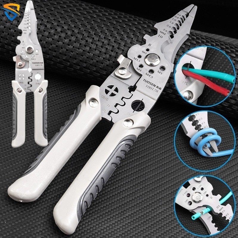 Alicate Decapador De Cabo Elétrico Ferramenta Multifuncional De Reparo De Fio -Shoyyi por R$ 21,99