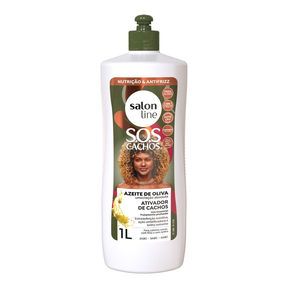 Ativador De Cachos Salon Line Azeite De Oliva 1L - Beauty