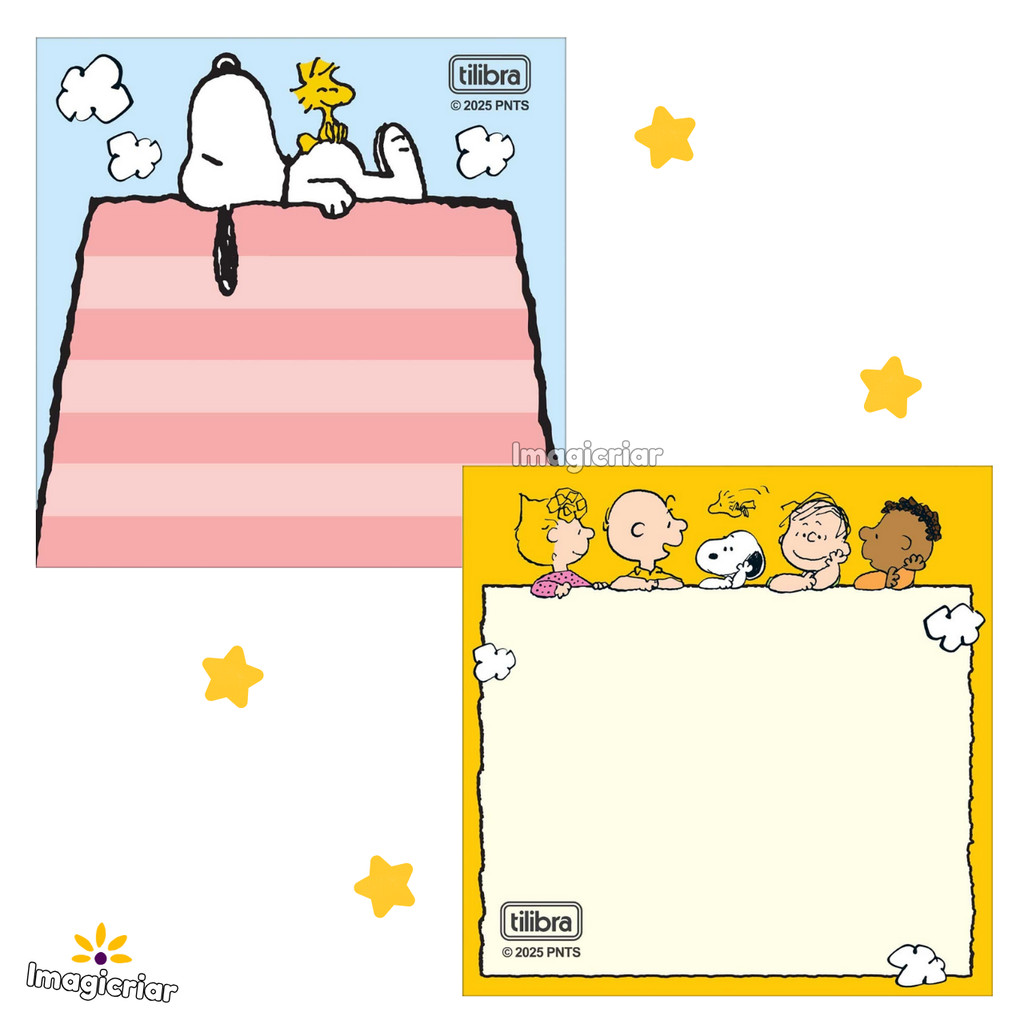 Bloco Adesivo Tili Notes Snoopy 2 Estampas Tilibra