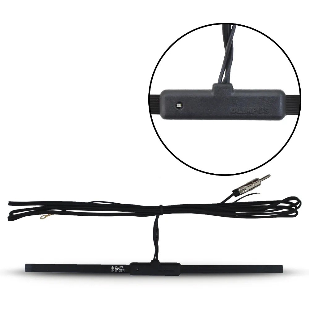 Antena Interna Olimpus Maxi Vitra 1000 AM/FM Para-brisa Universal 25cm Amplificada Cabo 2.4m Plug DIN LED Vermelho em Oferta na Shopee