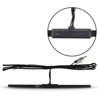 Antena Interna Olimpus Maxi Vitra 1000 AM/FM Para-brisa Universal 25cm Amplificada Cabo 2.4m Plug DIN LED Vermelho em Oferta na Shopee