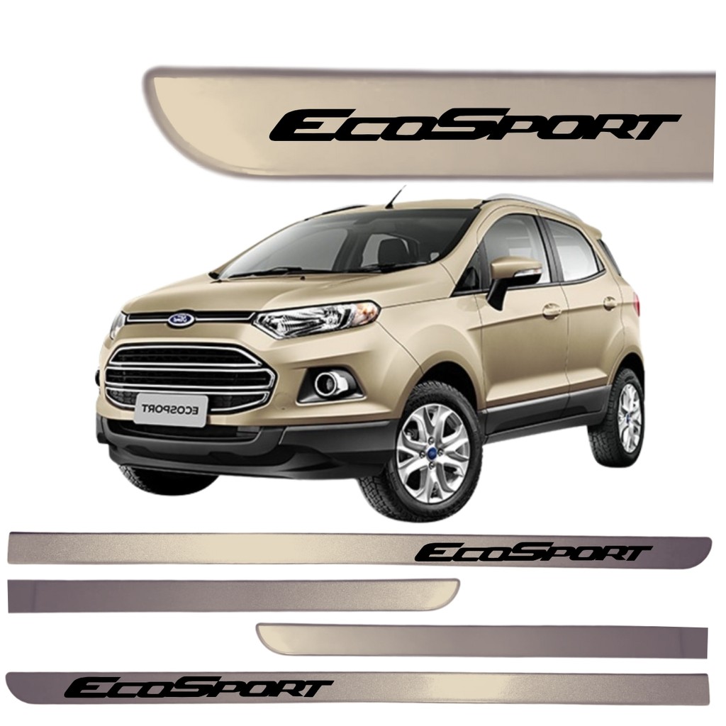 Jogo Friso Lateral Ecosport 2017 até 2024 Prata Riviera