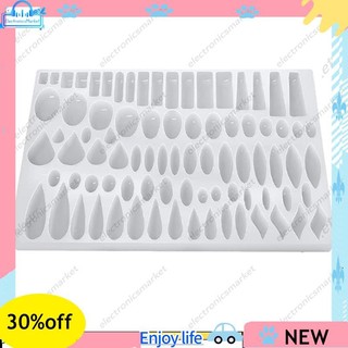 Molde De Silicone Para Brincos Com 41 Formatos Emparelhados , Resina UV Pendente Em Forma De Lágrima Retangular Fazer Jo