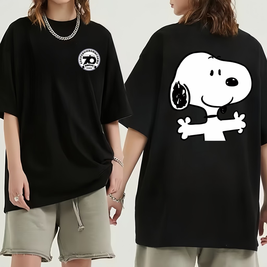 [Camiseta Premium em Algodão Puro]SISI Camiseta Oversized t shirt feminina Cartoon Snoopy#2
