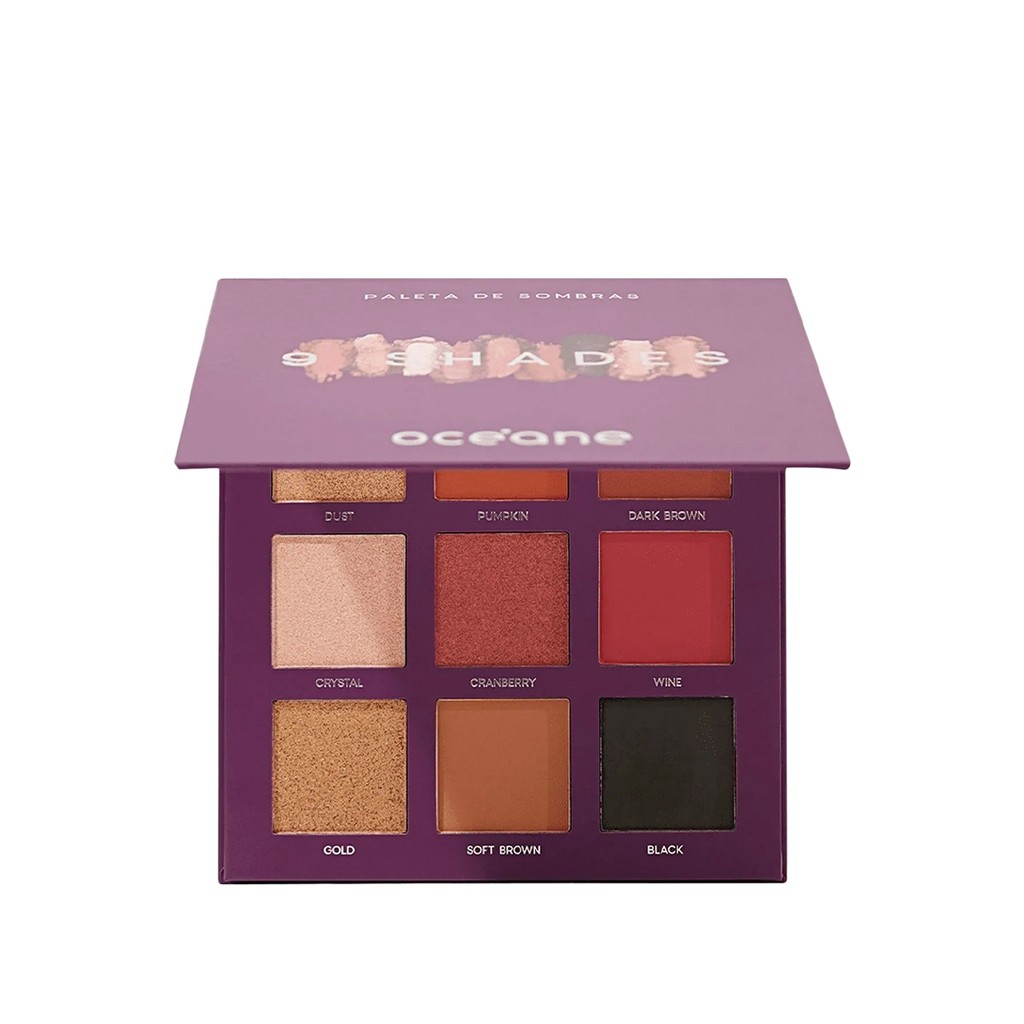 Océane Purple 9 Shades - Paleta de Sombras 25g em Oferta na Shopee