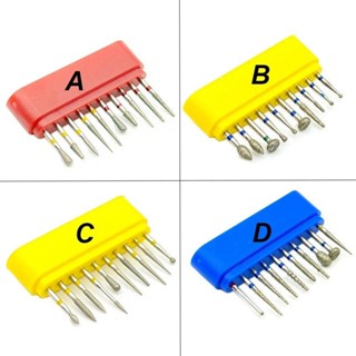 10pcs/Box Broca Diamantada Para De Alta Velocidade Ferramenta De Polimento De Dentes De em Oferta na Shopee