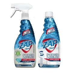 Limpa Vidros Zap Clean Poder e Brilho 500ml