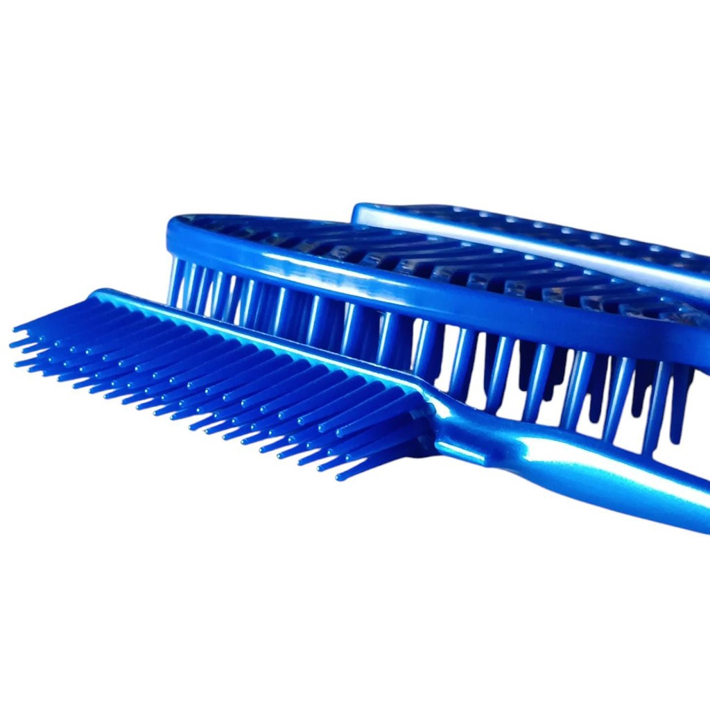 Kit 3 Escovas 1 Reta 1 Oval Rígidas e 1 Três Fileiras