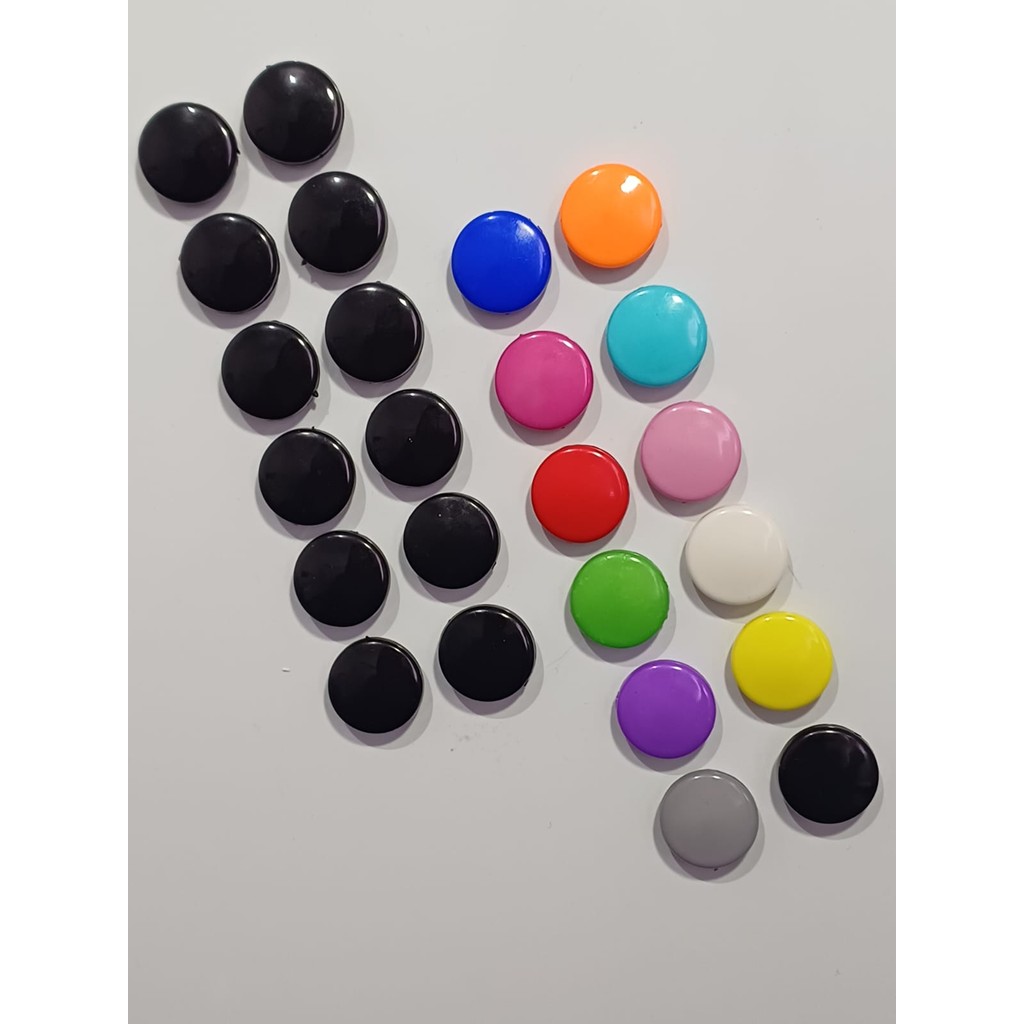 Imãs Magnético PRETO ou COLORIDO Foto Mural Recados Geladeira BOTON -  1,7 cm - IM41 IM42 em Oferta na Shopee