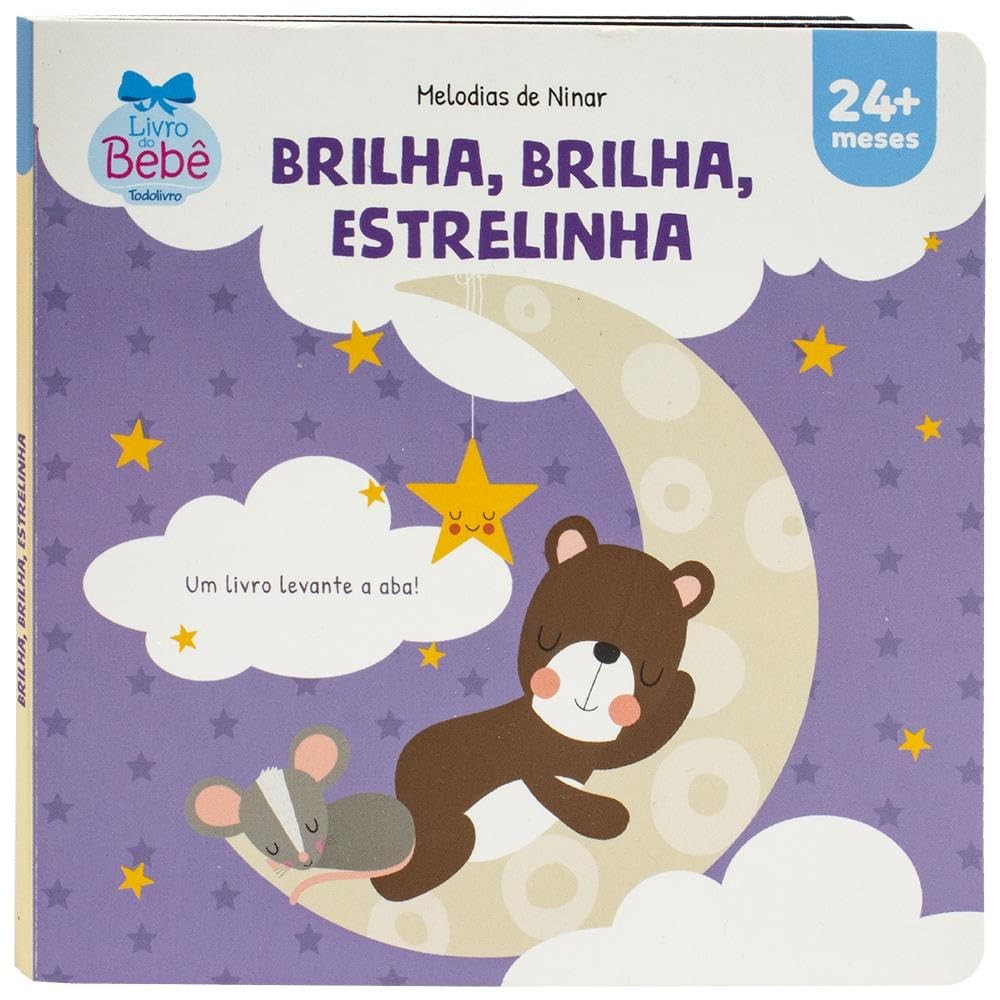 Melodias de Ninar | Brilha, Brilha, Estrelinha | Um Livro Levante a Aba! em Oferta na Shopee