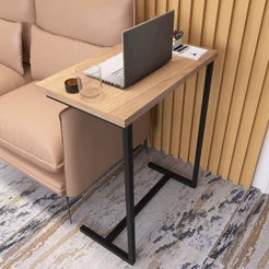 Mesa de Apoio Lateral para Sofá em MDP com Base de Ferro