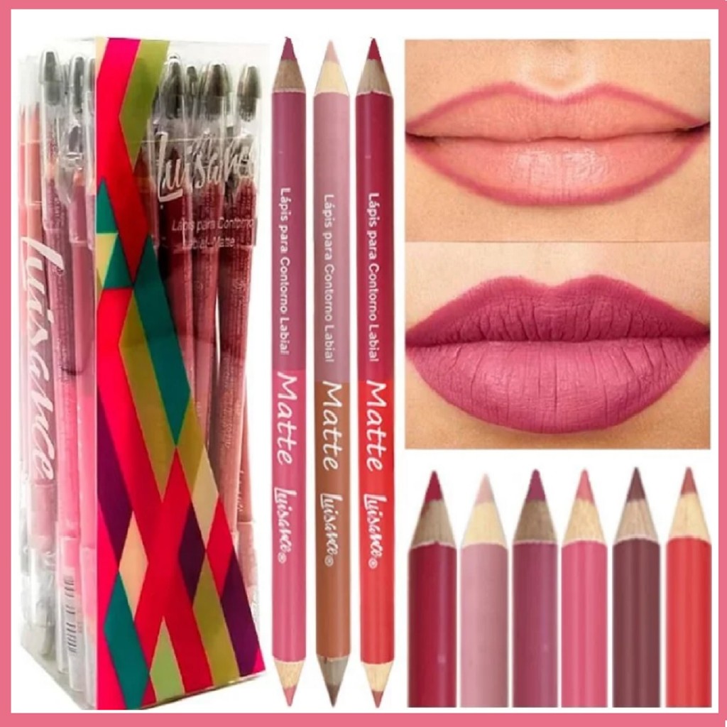 Lapis Delineador Labial Duplo Com Apontador -  Contorno e Cor Perfeita - Luisance L852