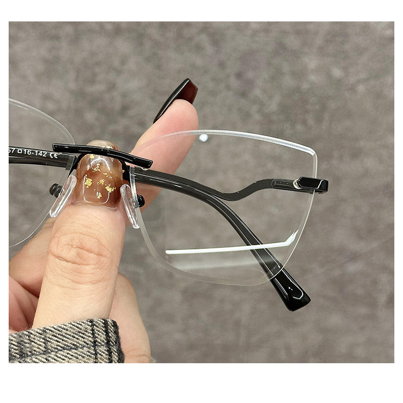 VisãoPerfeita óculos sem armação feminino óculos sem grau anti luz azul óculos feminino sem armação fashion — imagem 2 de 2