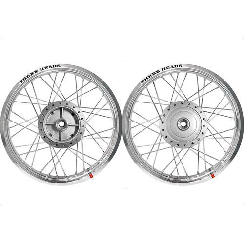 Par Roda Three Heads Alumínio Polido Titan 150 04/13 Tambor
