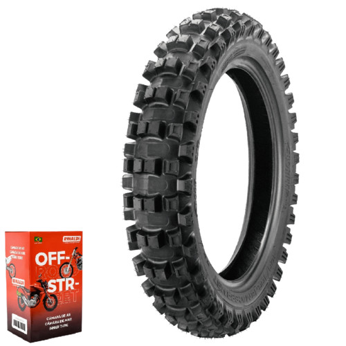 Kit Pneu Crf 230 100/100-18 59r Tt B007 Infinity Exc Borilli + Câmara