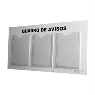 Quadro Aviso E Gestão Informatvio Organizador Comunicados Metas Acm Com 3 Displays Acrílicos Para A4 em Oferta na Shopee