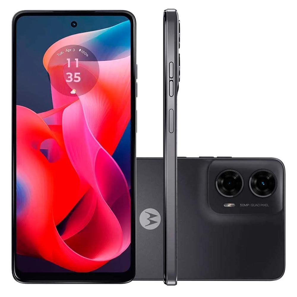 Smartphone Motorola Moto G24 256GB 4GB RAM Tela de 6.6" Grafite