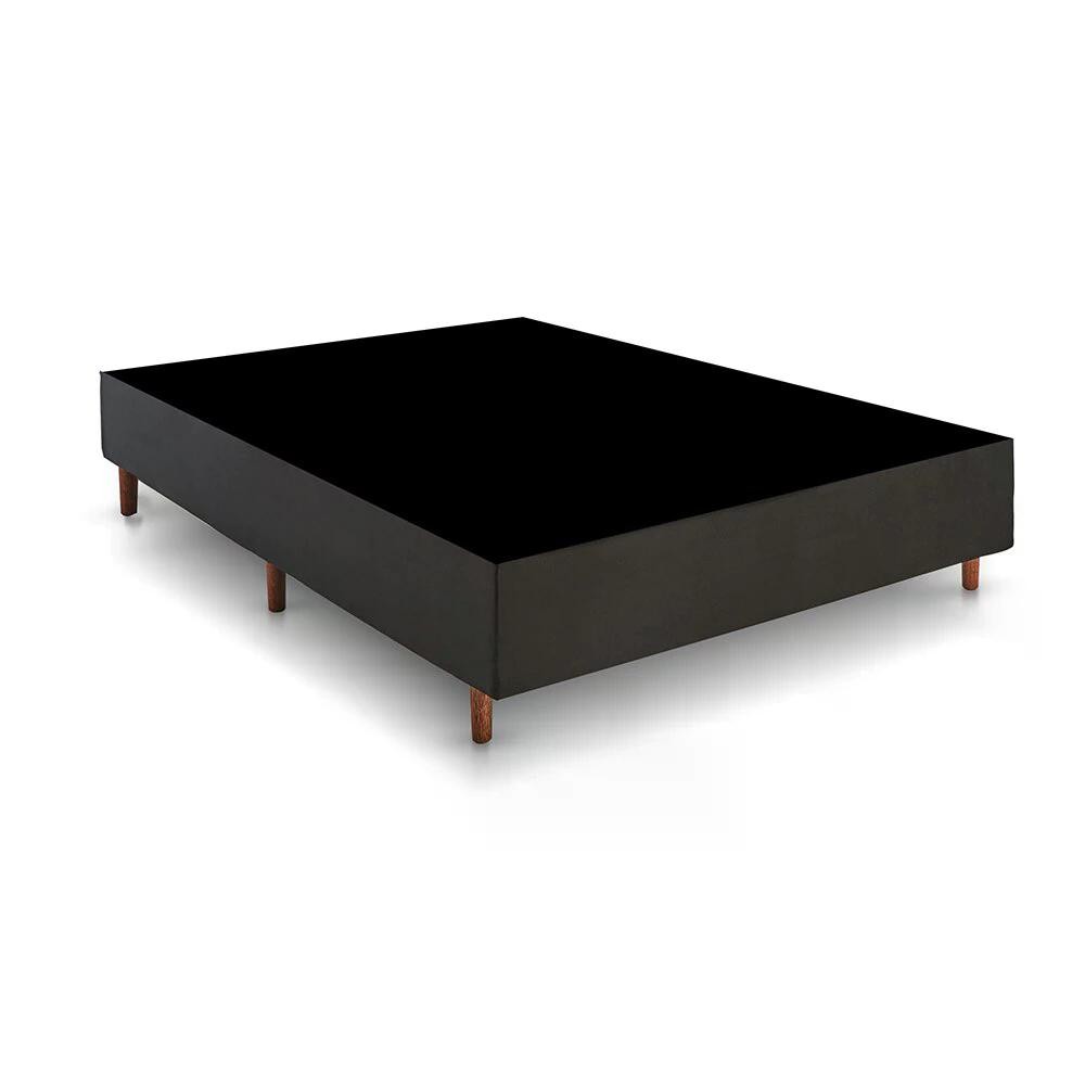 Base Cama Box Casal Gazin Preta Firme 138x188 Durável e Elegante para Noites Confortáveis em Oferta na Shopee