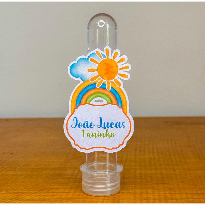 Apliques para Tubetes PRIMEIRA VOLTA AO SOL / Tags com Nome / Personalizados para Lembrancinhas de Aniversário Infantil