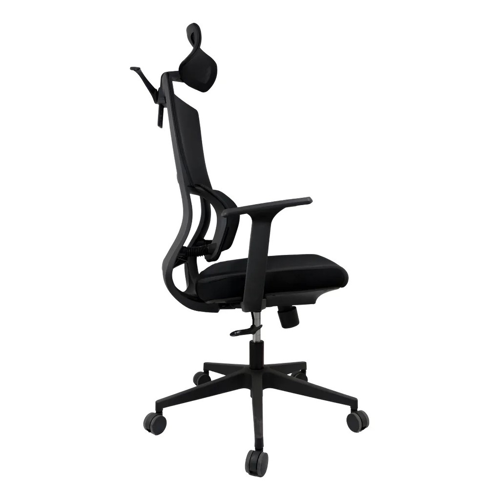 Cadeira Aruba Giratoria C/ Base em Nylon Assento Estofado Encosto em Mesh e Braço Fixo Pp e Sistema