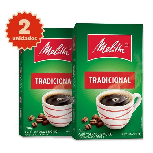 Kit 2 Cafés Melitta® Tradicional Vácuo 500g em Oferta na Shopee