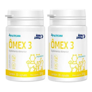 KIT 2UN Suplemento Nutrisana Cães e Gatos OMEX 3 550mg 30 Caps em Oferta na Shopee
