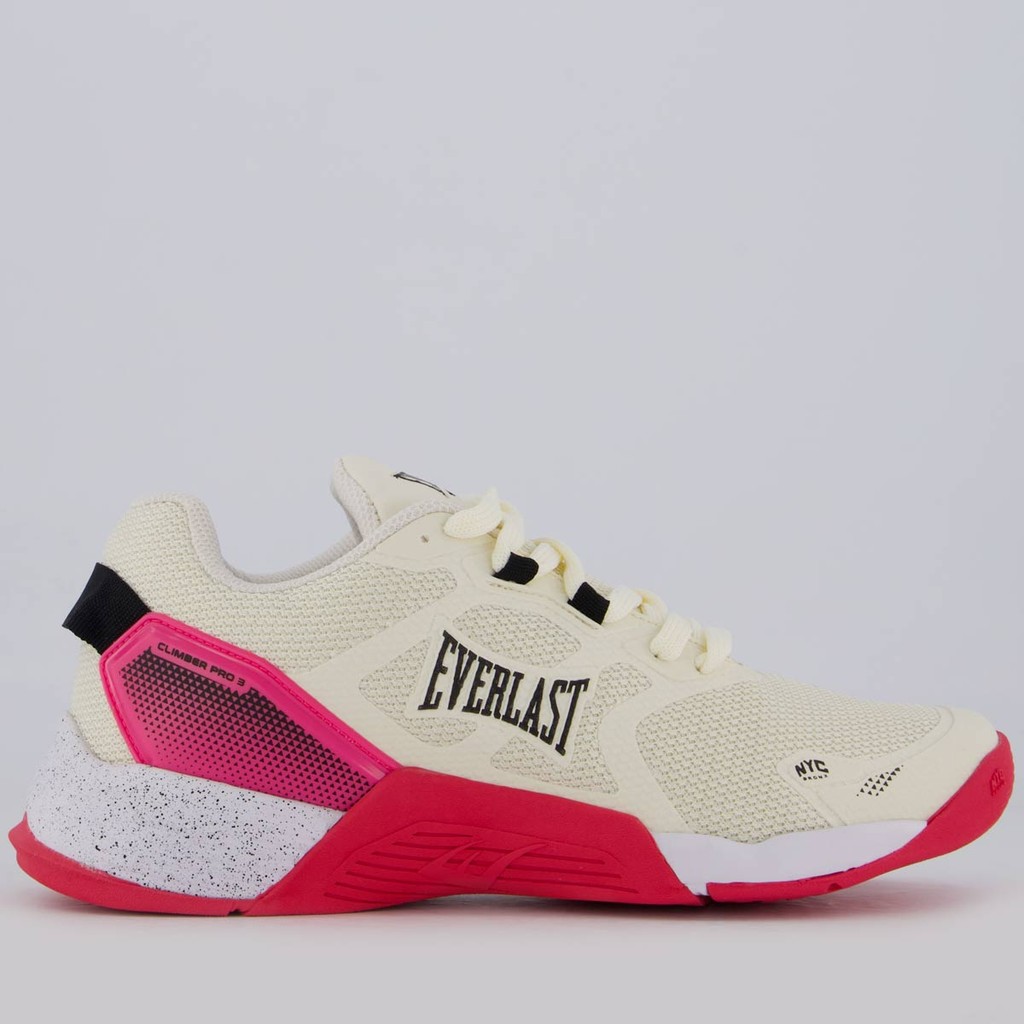 Tênis Everlast Climber Pro 3 Feminino Bege e Rosa em Oferta na Shopee