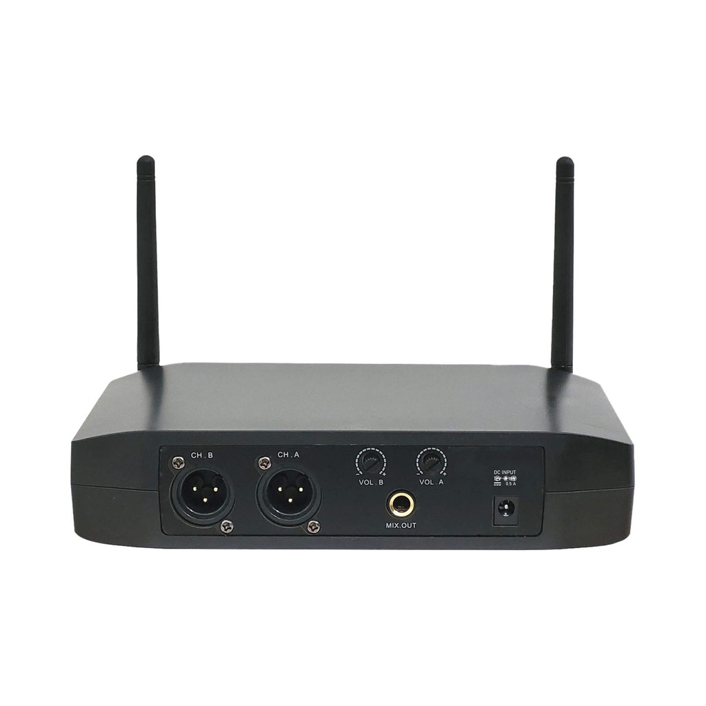 Microfone sem fio LS962 c/ 2 Lapelas Omnidirecional 96 Canais Bege Leson - 2AMLS9623 — imagem 2 de 2
