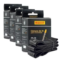 KIT 4 CÂMARAS DE AR PIRELLI ARO 29 COM VÁLVULA PRESTA (BICO FINO)