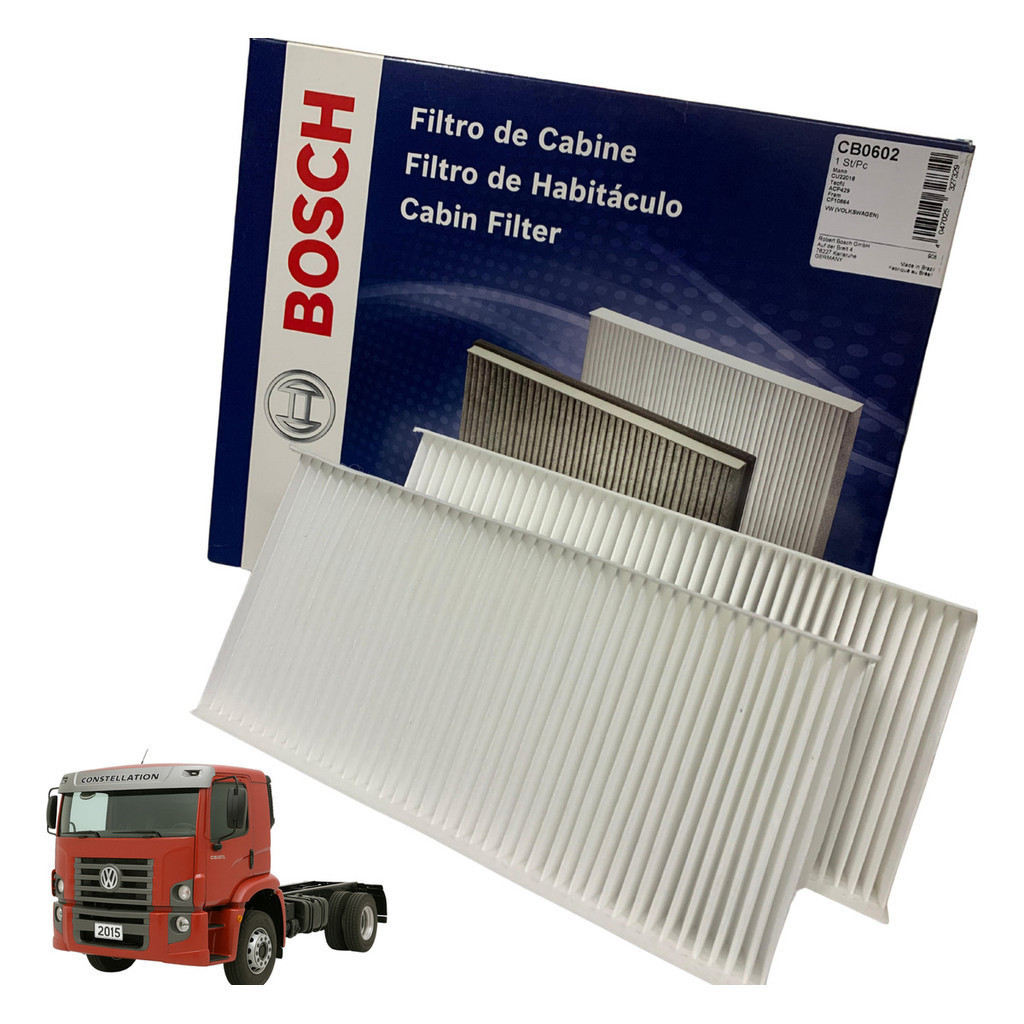 Filtro Cabine Ar Condicionado Original Bosch Caminhão Constellation 2009 2010 2011