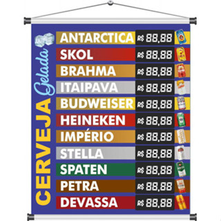 Banner Adega Bebidas 60x50cm -cervejas divulgação tabela de preços em Oferta na Shopee