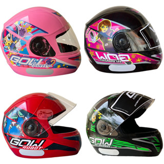 Capacete Infantil Gow Kids Tamanho 54 Cores Rosa/Vermelho/Verde/Preto Com Rosa em Oferta na Shopee