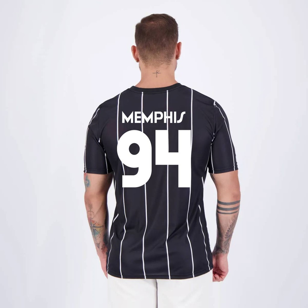Camisa Corinthians Memphis 94 Dry Preta e Branca