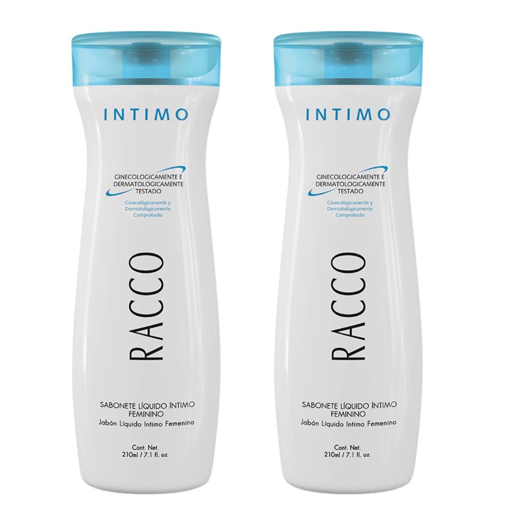 Kit 2 Sabonete Liquido Intimo Feminino Racco 210ml Limpeza