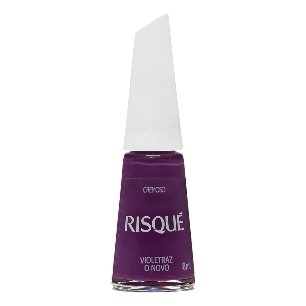 Esmalte Risqué Roxo Cremoso Violetraz o Novo 8ml em Oferta na Shopee