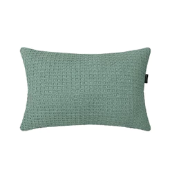 Almofada Retangular Algodão Favo de Mel Verde 30x50cm