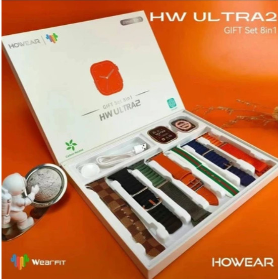 Smartwatch HwUltra2 SmartWatch ChatGPT 2.1" AMOLED 8 in 1 Série 9 49mm Bússola Bluetooth Chamada NFC And Variedades