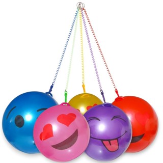 30 Bolas Emoji Vinil com Cordão Mola Bolas Chaveiros Grande Lembrancinhas Brinquedo Bola Pula Pula em Oferta na Shopee