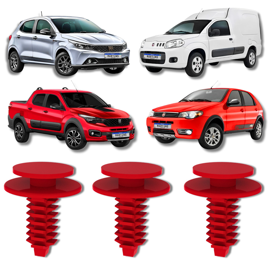 Kit 10 Grampos Presilhas Forro Lateral da Porta Dianteira e Traseira  Argo Cronos Doblo Grand Siena Palio Strada Uno em Oferta na Shopee
