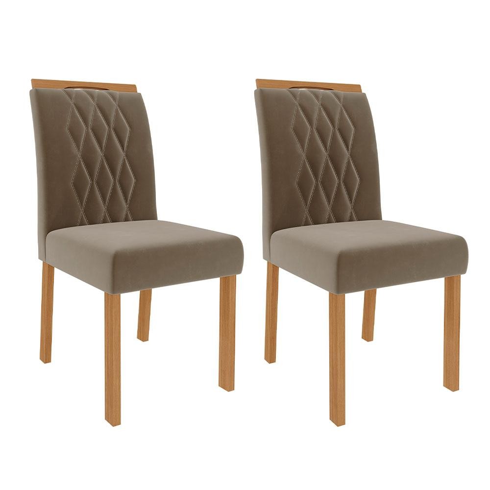 Cadeiras de Madeira para Sala de Jantar 02 Pçs Juliana Wood Cimol Madeira/Joli