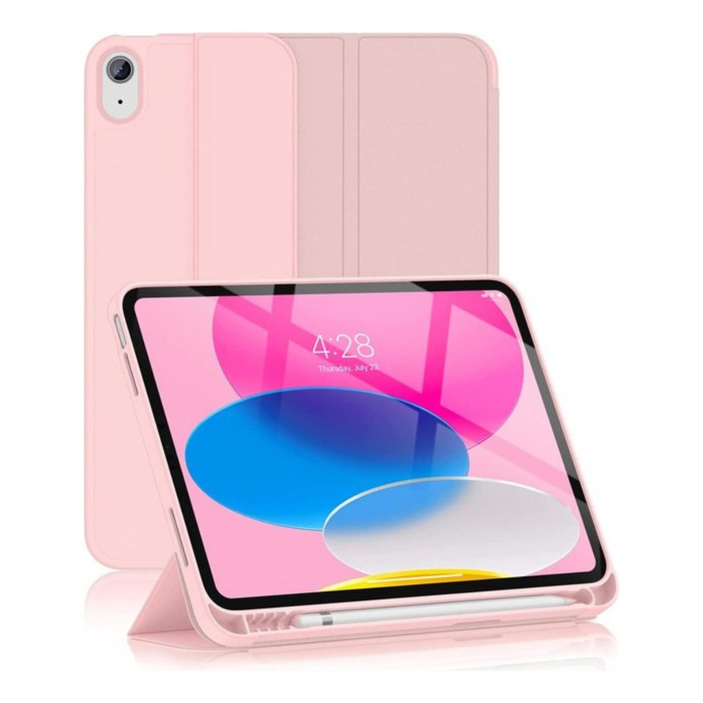 Capinha Tpu C/ Slot Caneta Para iPad 10º A2696 A2757 A2777 Cor Rosa-claro
