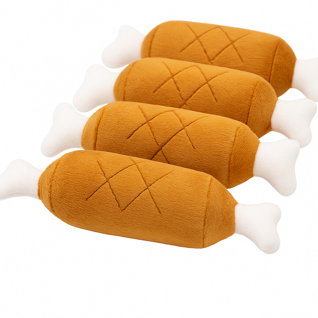 Brinquedo de Cachorro Pelúcia Carne e Osso Pet Mordedor com Apito Som Macio Divertido Interativo em Oferta na Shopee