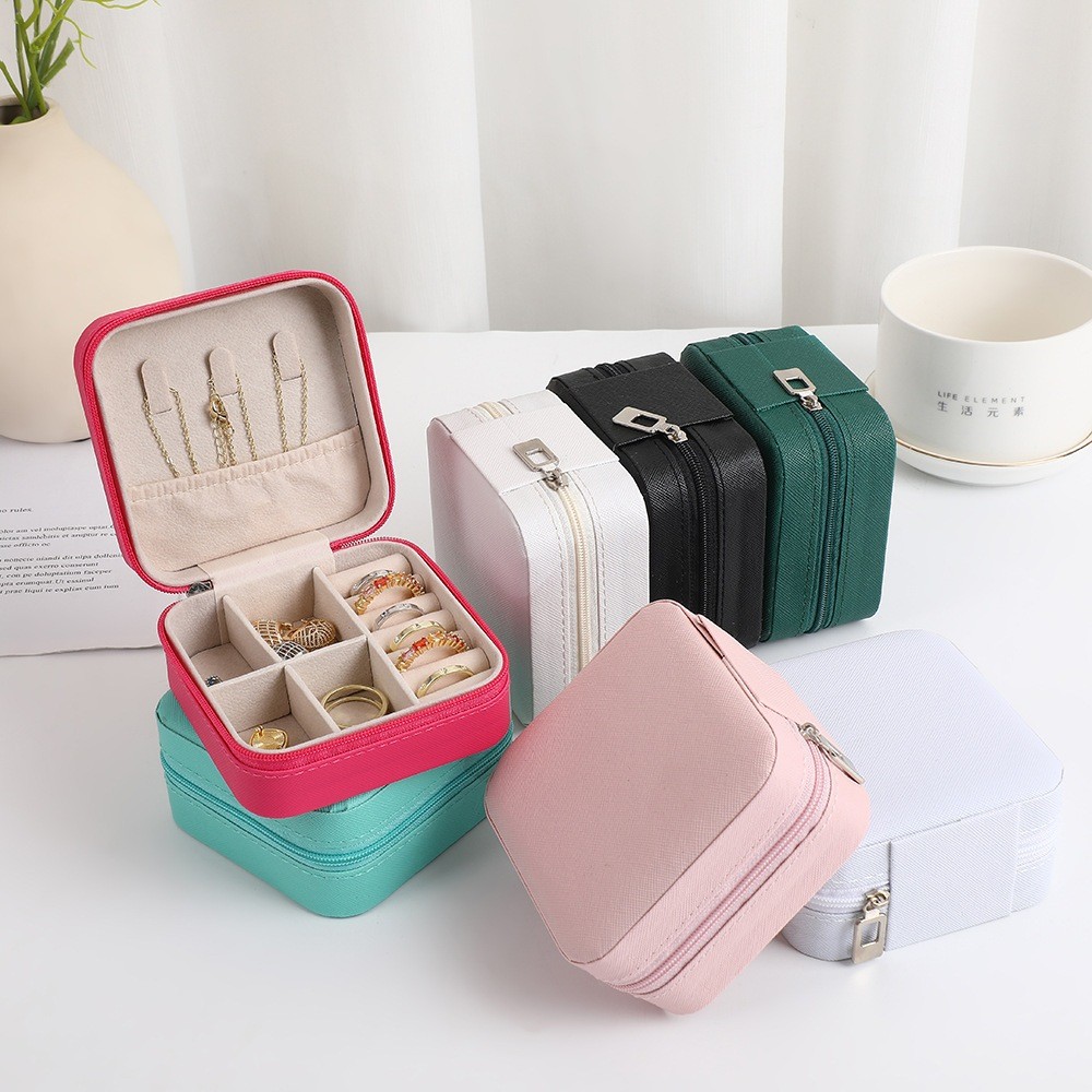 Caixa De Joias Porta Portátil Feminina Bolsa Necessaire Para Acessórios E Organizador De Relógios